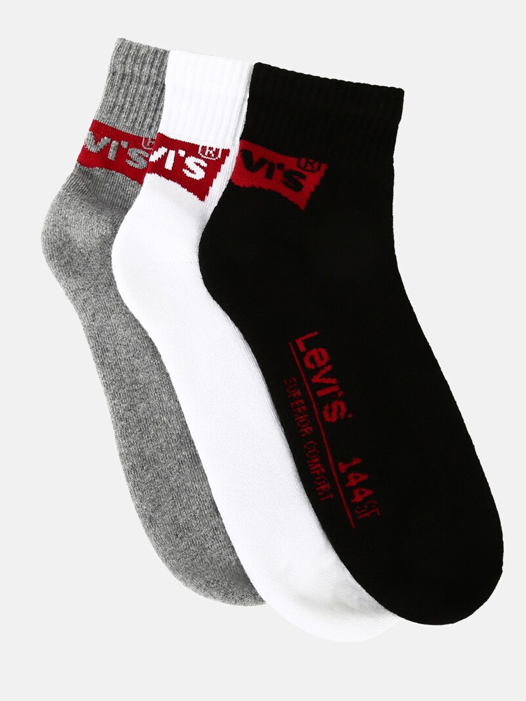 

Levis Men Pack of 3 Assorted Ankle-Length Socks