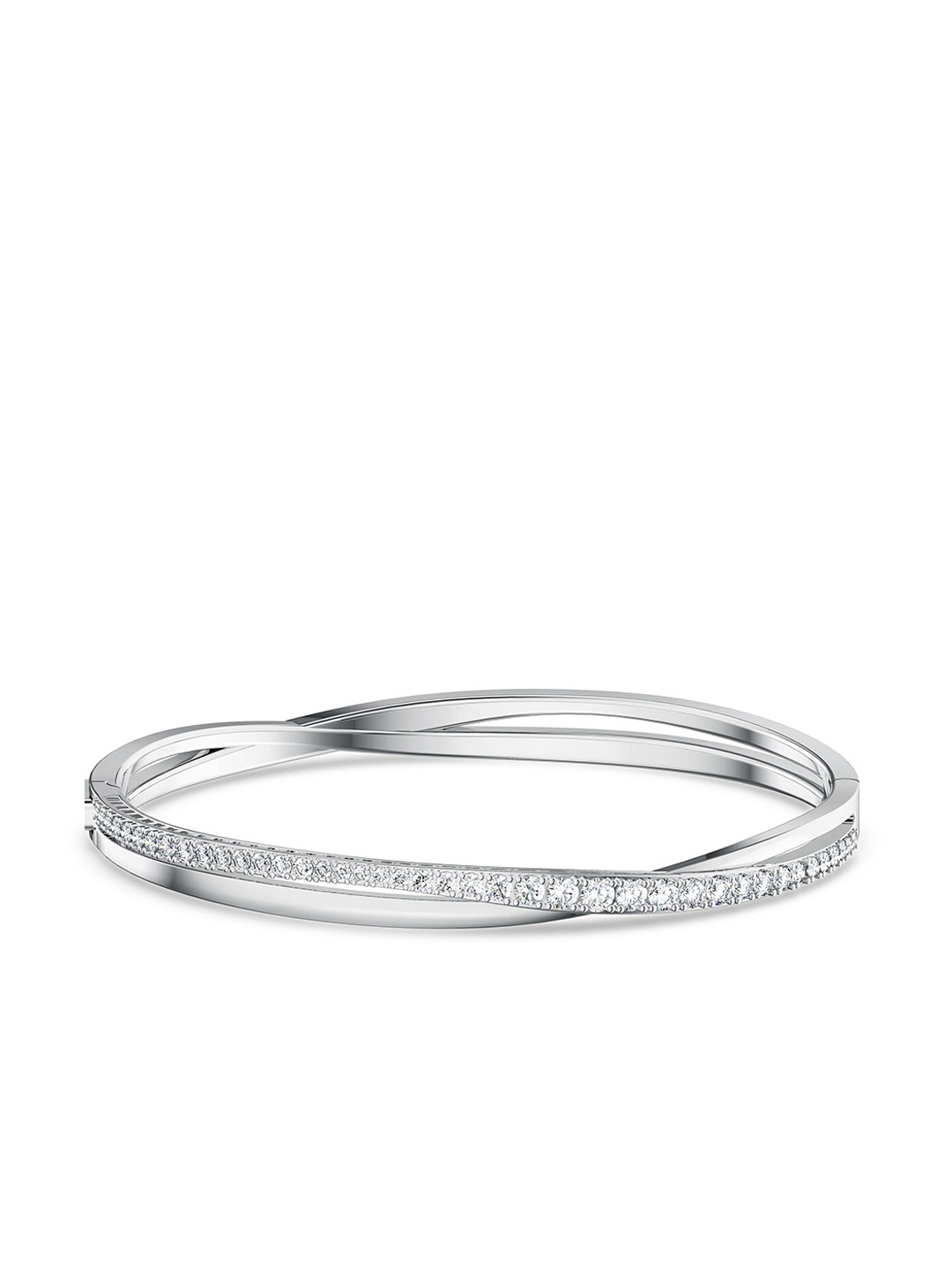 

SWAROVSKI White Bracelet Rhodium-Plated Bangle-Style Bracelet