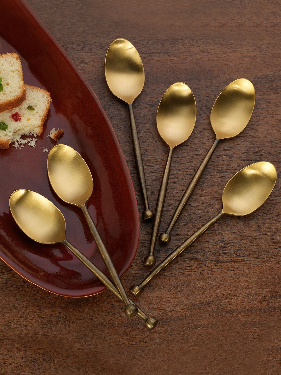 

ellementry Set of 6 Gold-Toned Tea Spoons Set