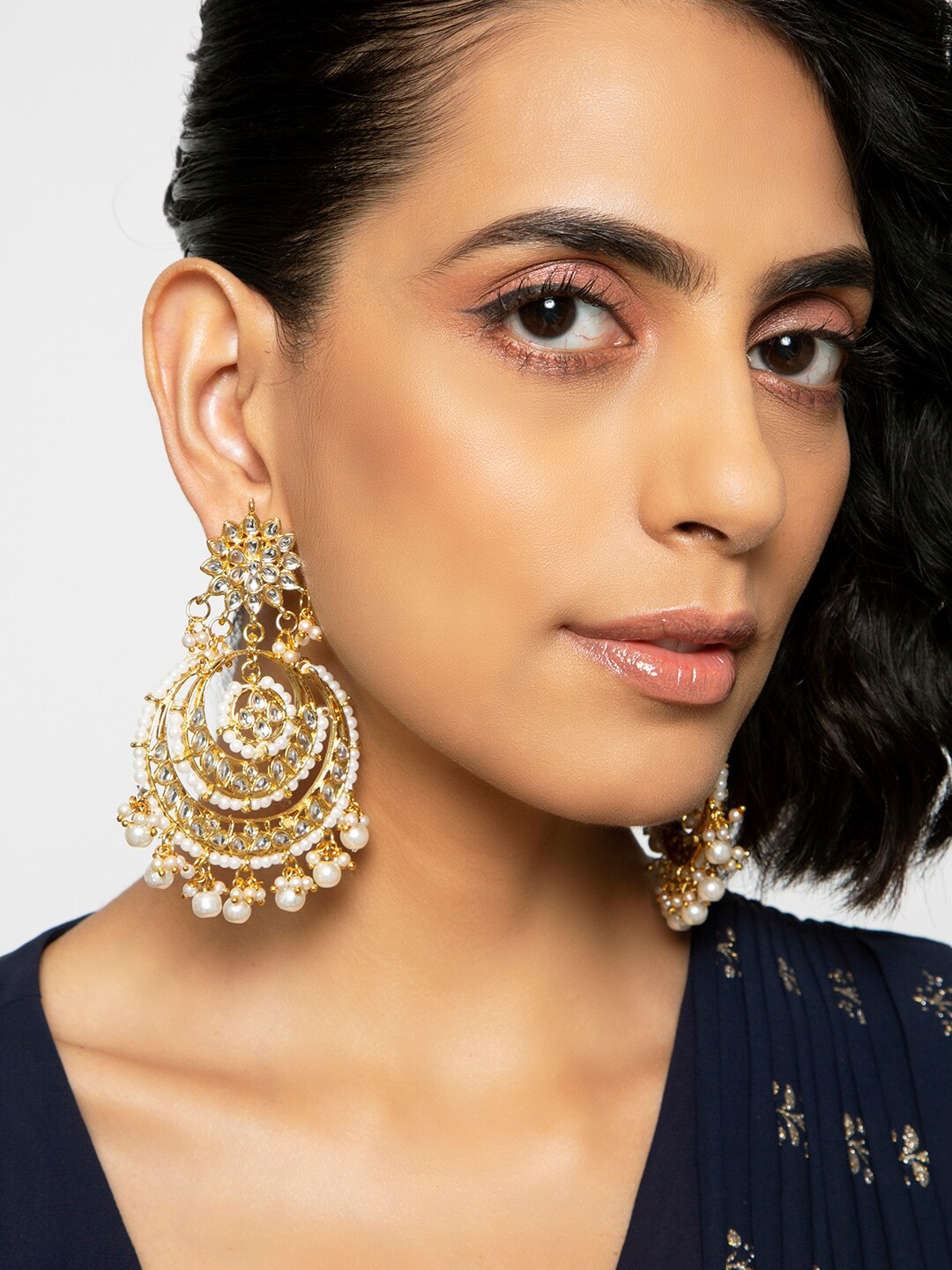 

INDYA Gold-Plated Circular Chandbalis