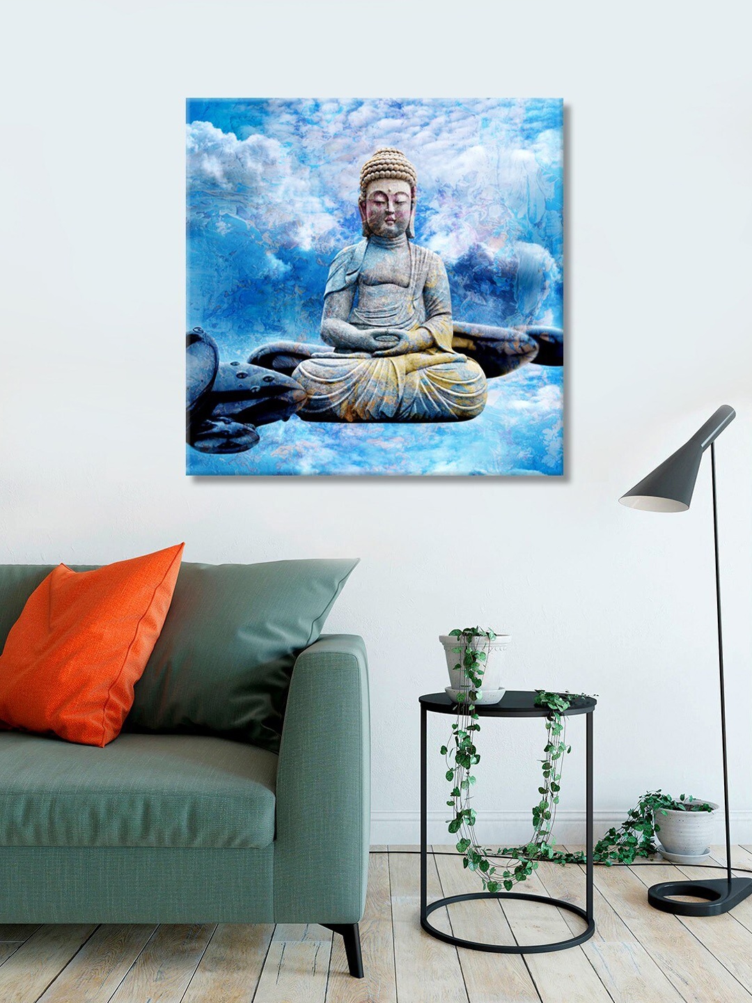 

999Store Blue High Definition Digitally Printed Buddha Wall Art