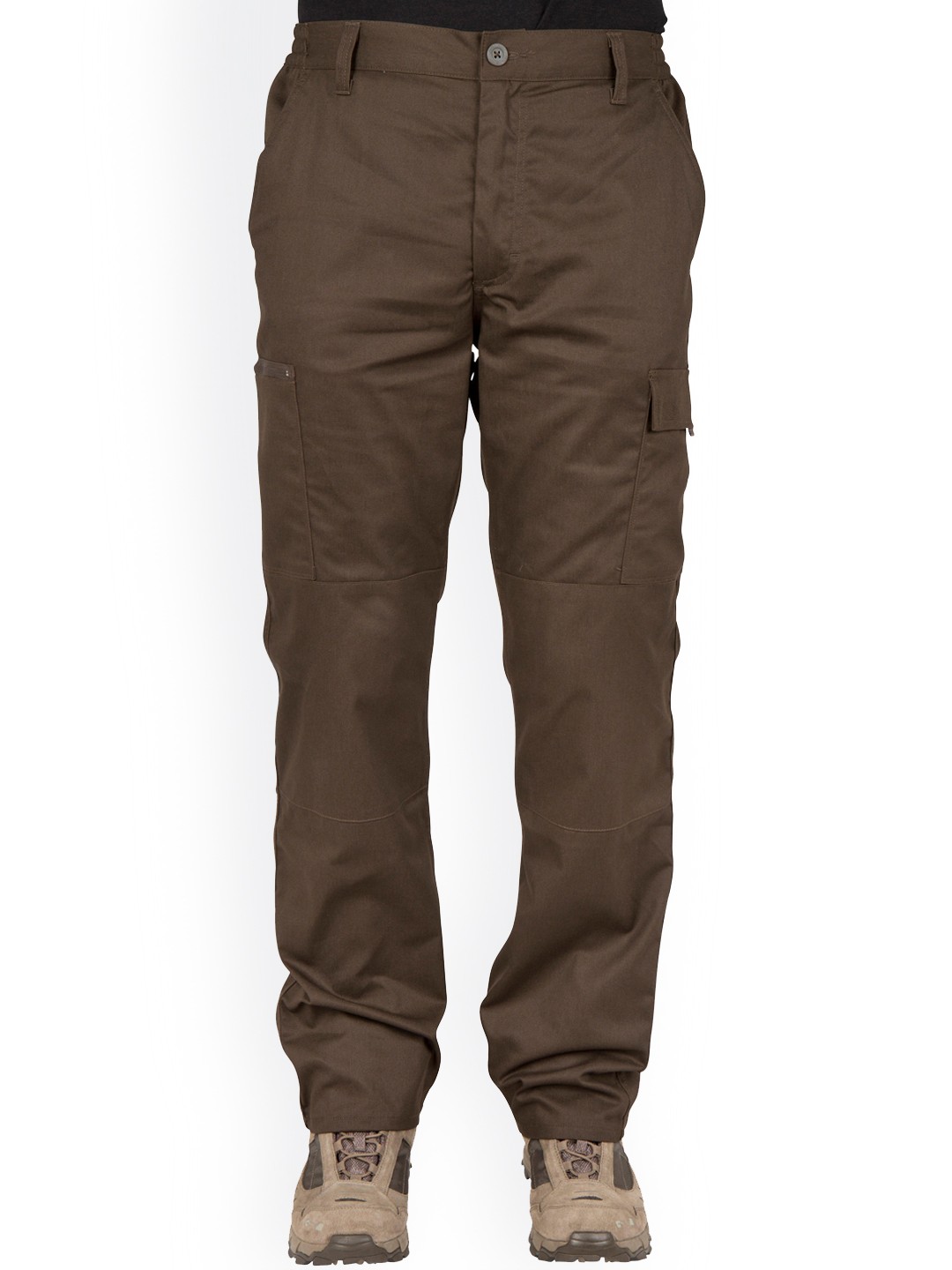

SOLOGNAC By Decathlon Men Brown Regular Fit Hiking Cargo Trousers, Khaki