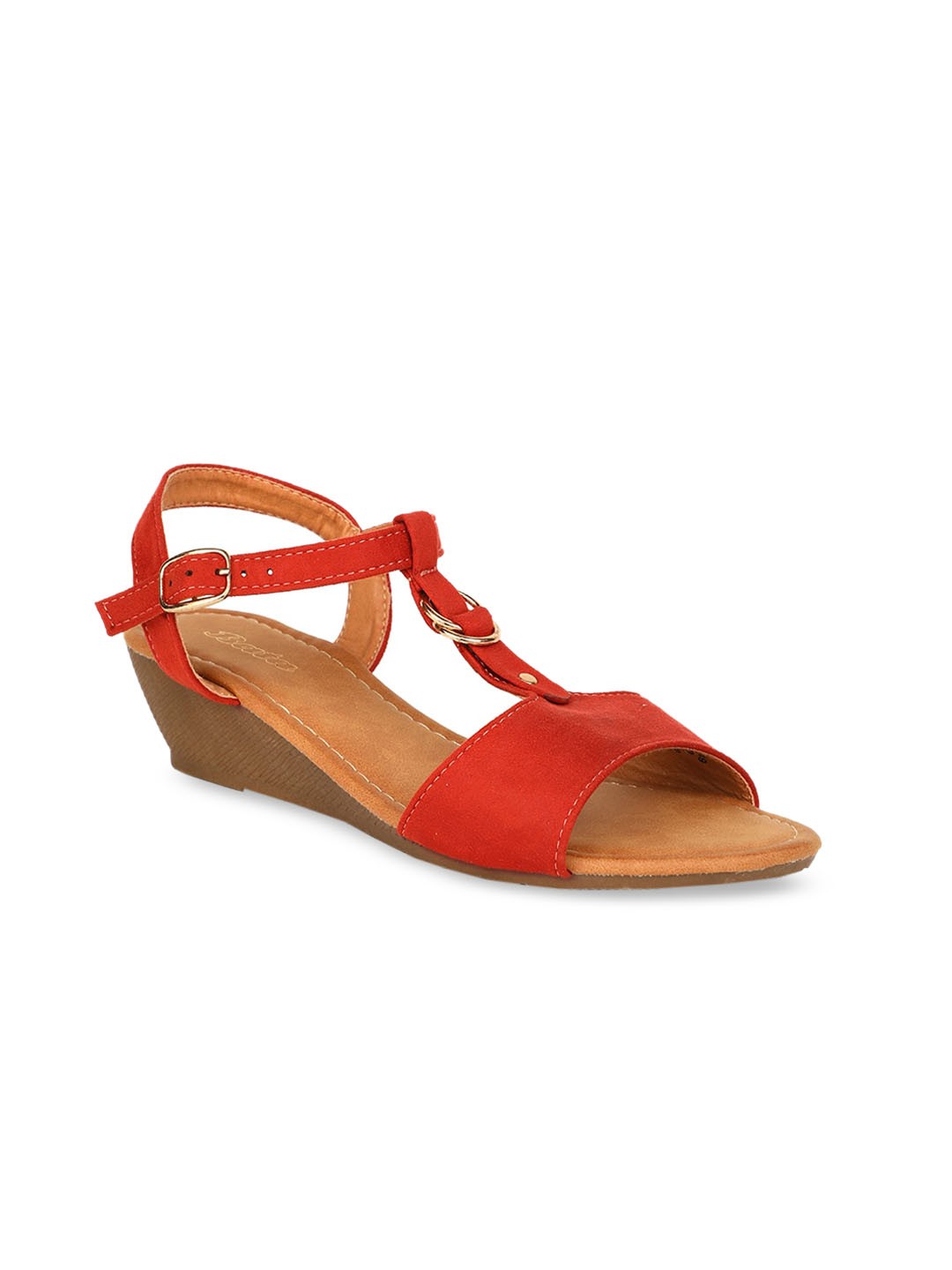 

Bata Women Red Solid Wedges
