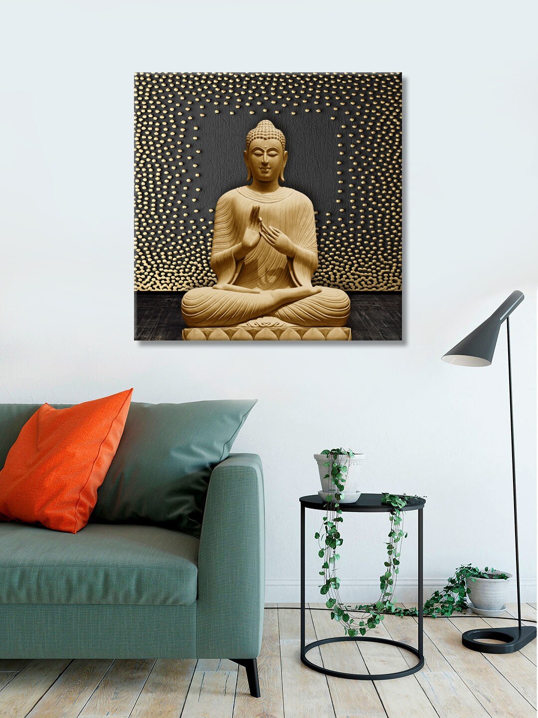 

999Store Brown & Black Lord Buddha Canvas Wall Art