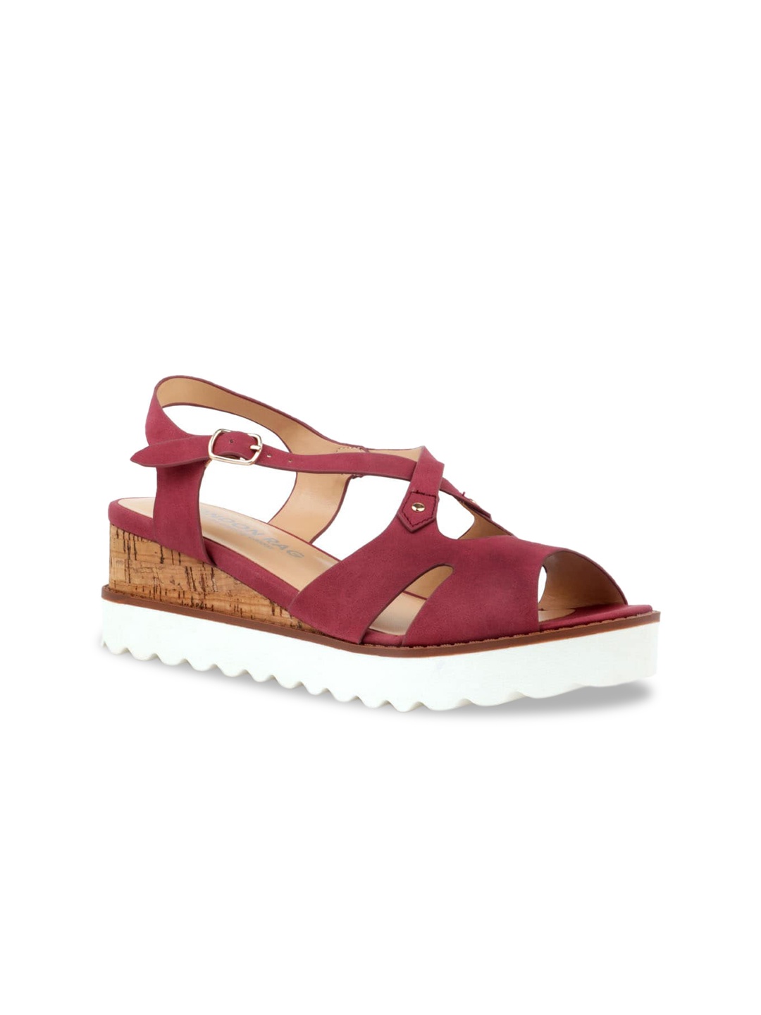 London Rag Women Burgundy Solid Wedges