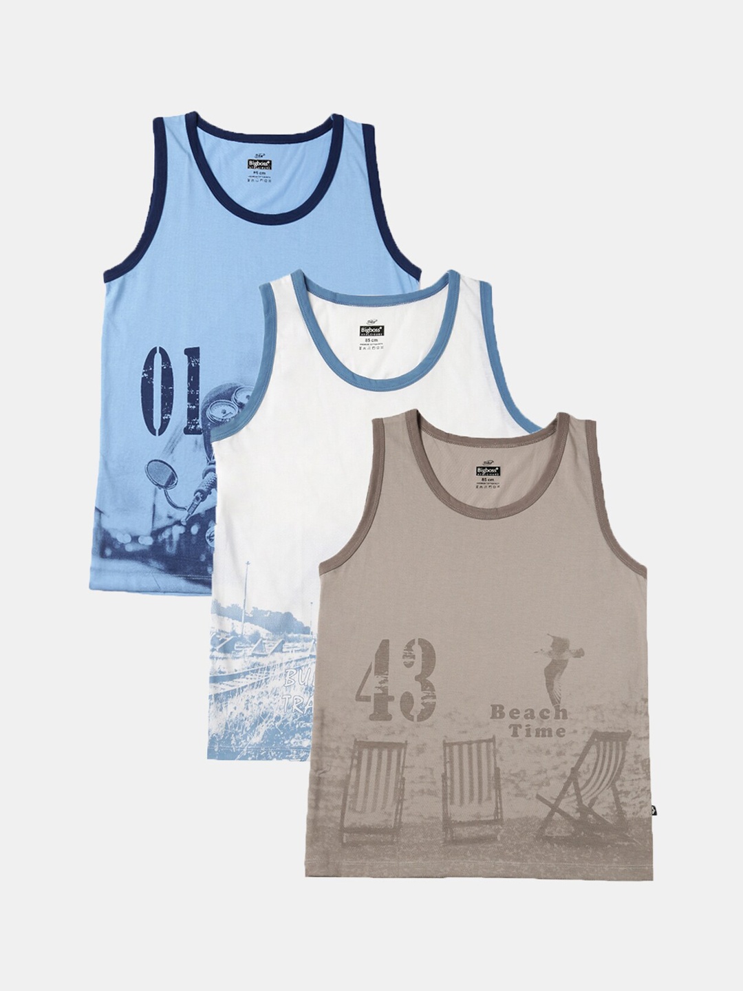 

Dollar Boys Pack of 3 Assorted Innerwear Vests ATTT-602-PO3