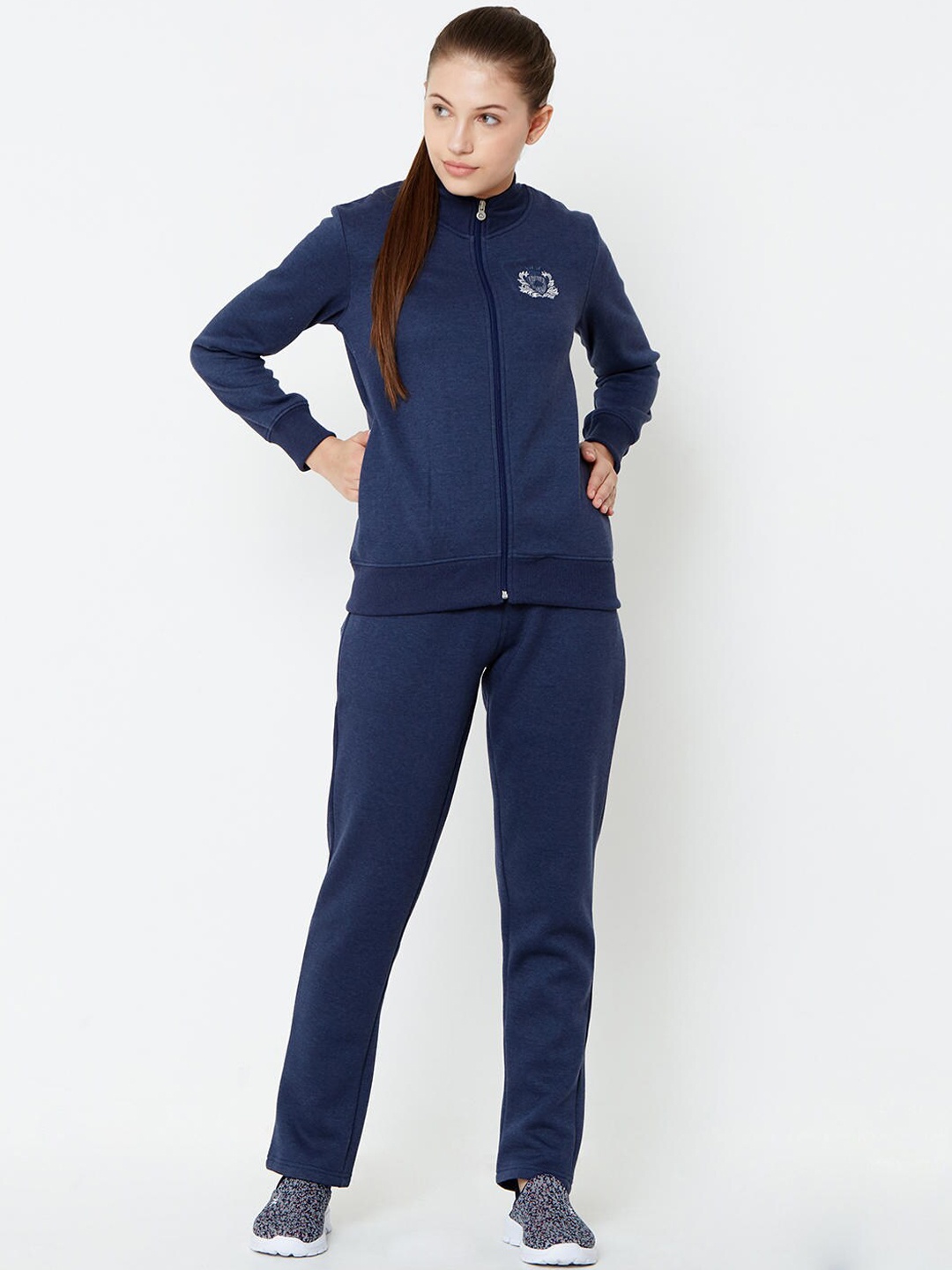 

Sweet Dreams Women Navy Blue Solid Track Suits