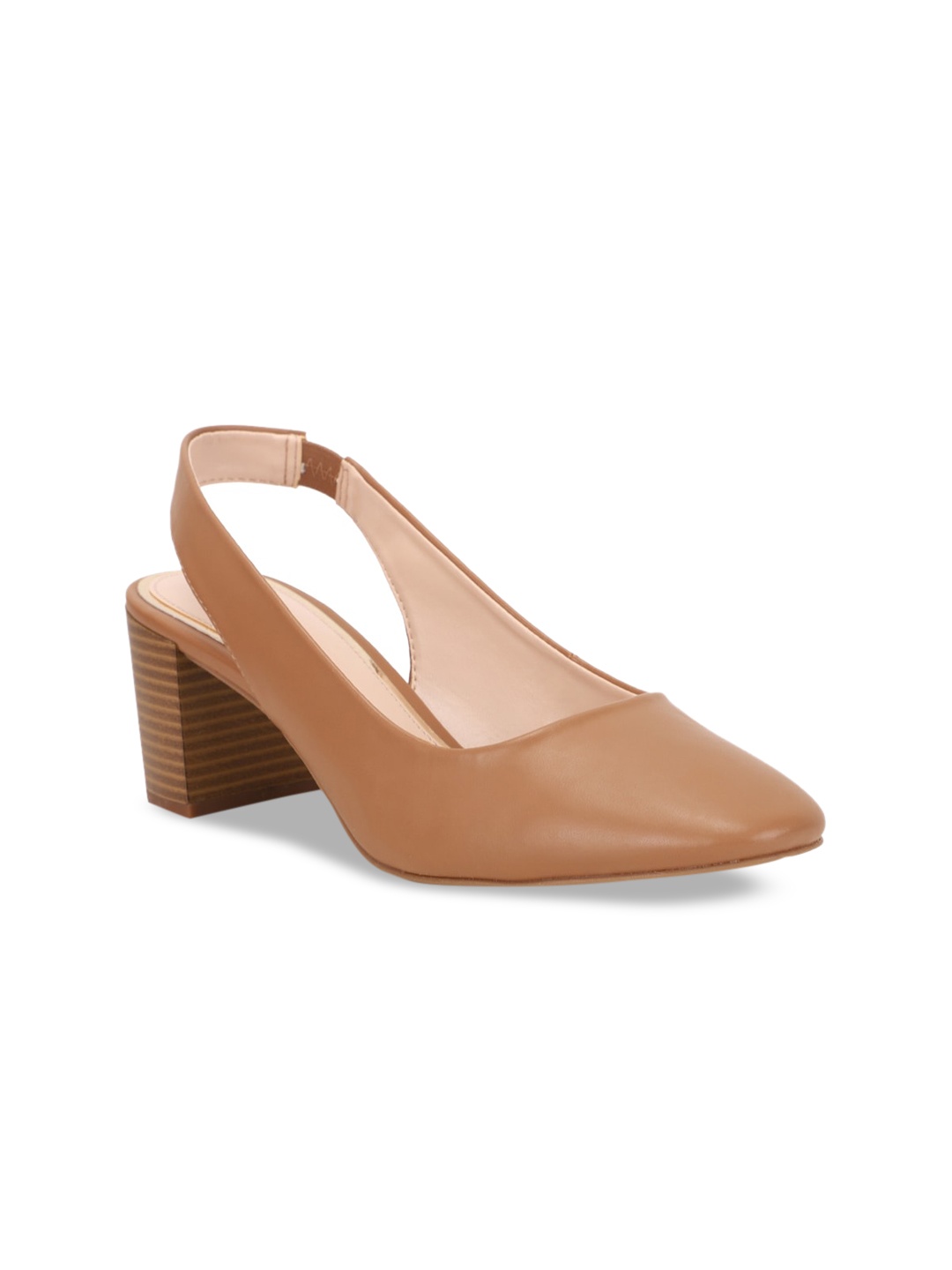 

Bata Women Brown Solid Pumps