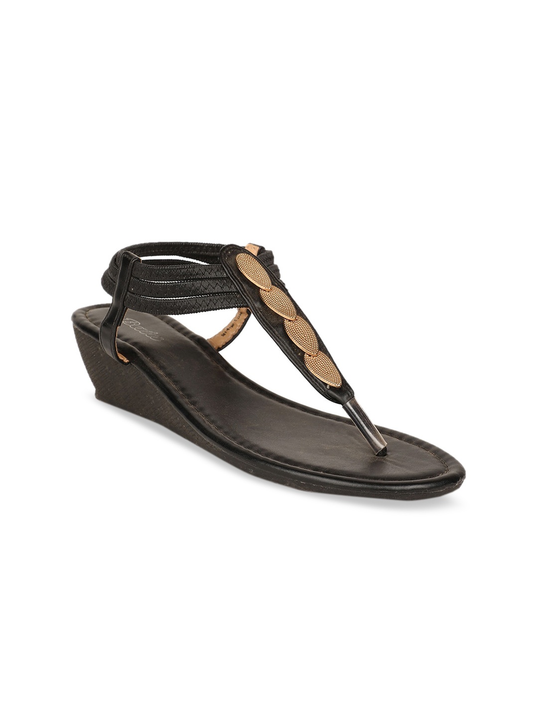 

Bata Women Black Embellished Wedges
