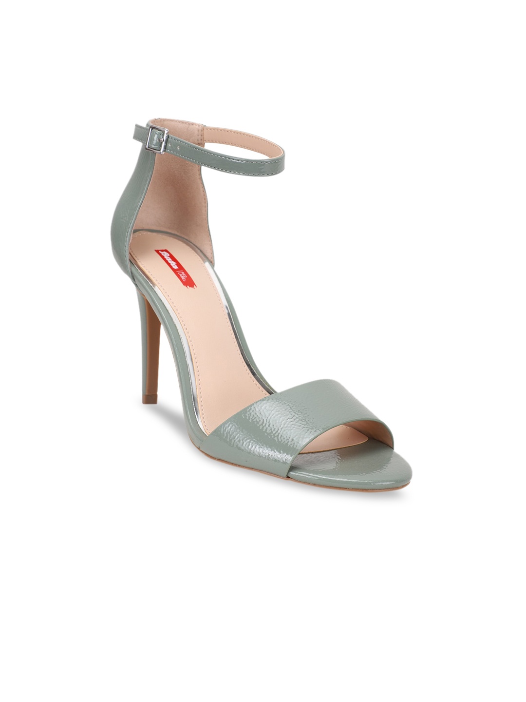 Bata Women Green Solid Heels