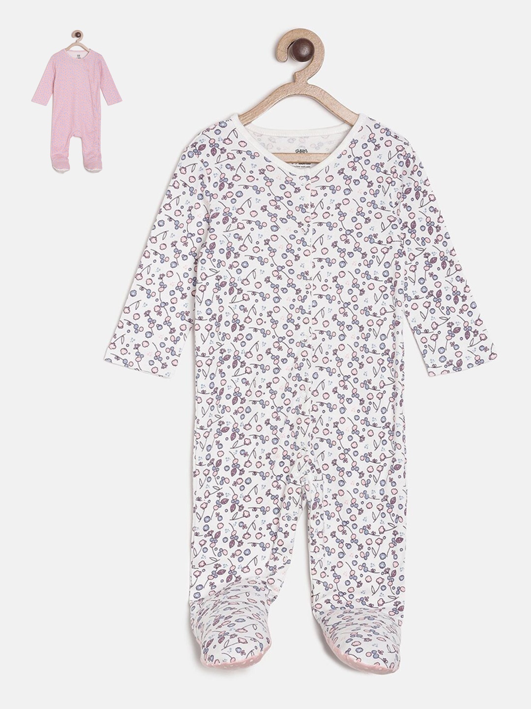 

Mini Klub Girls Set of 2 Multicoloured Sleepsuits, Multi