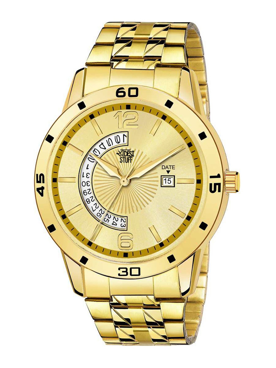 

SWADESI STUFF Boys Gold-Toned Analogue Watch