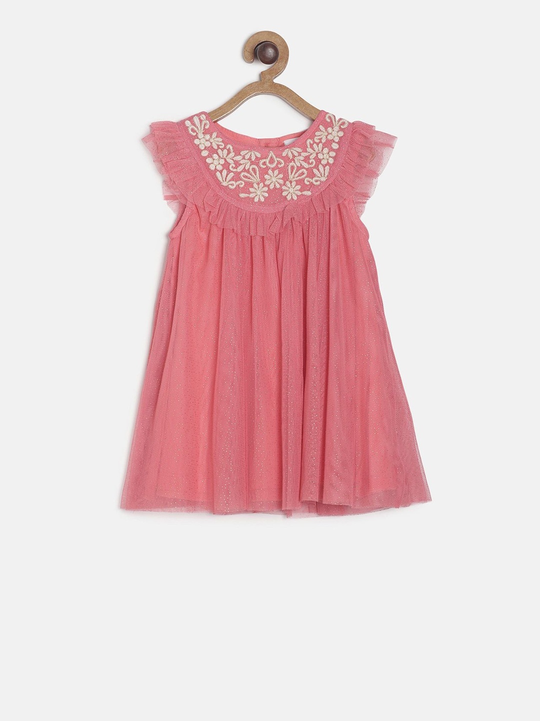 

MINI KLUB Girls Pink Sheen A-Line Dress