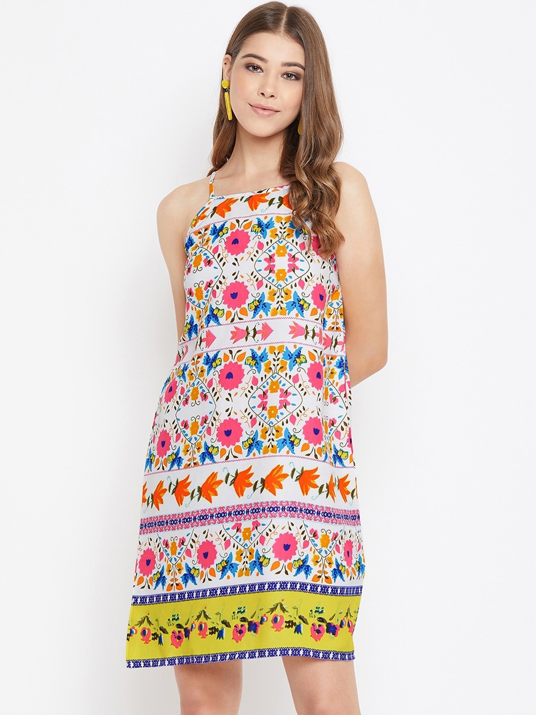 

Berrylush Women Multicoloured Printed Sheath Dress, Multi