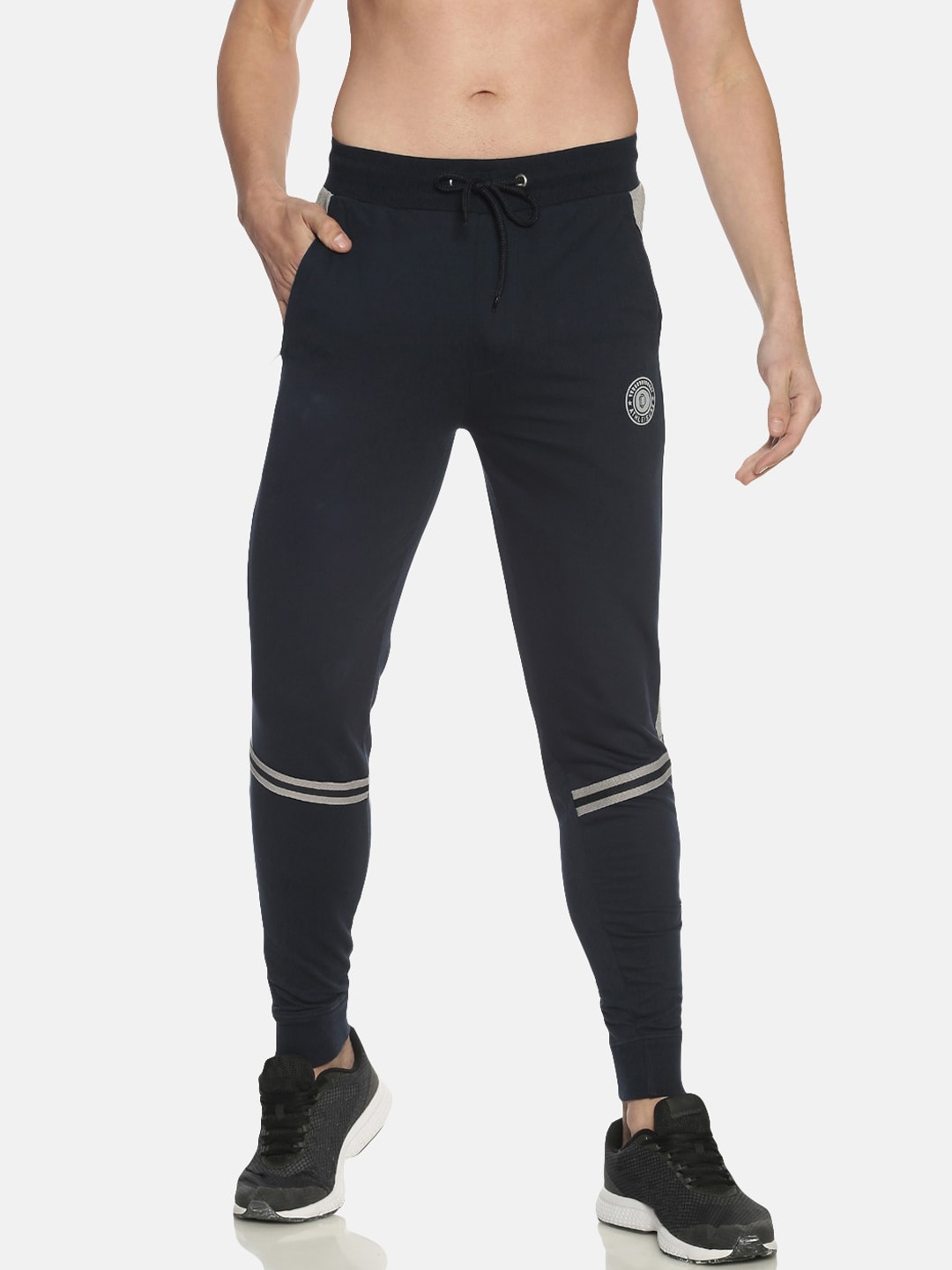 

Dollar Men Navy-Blue Solid Slim-Fit Joggers