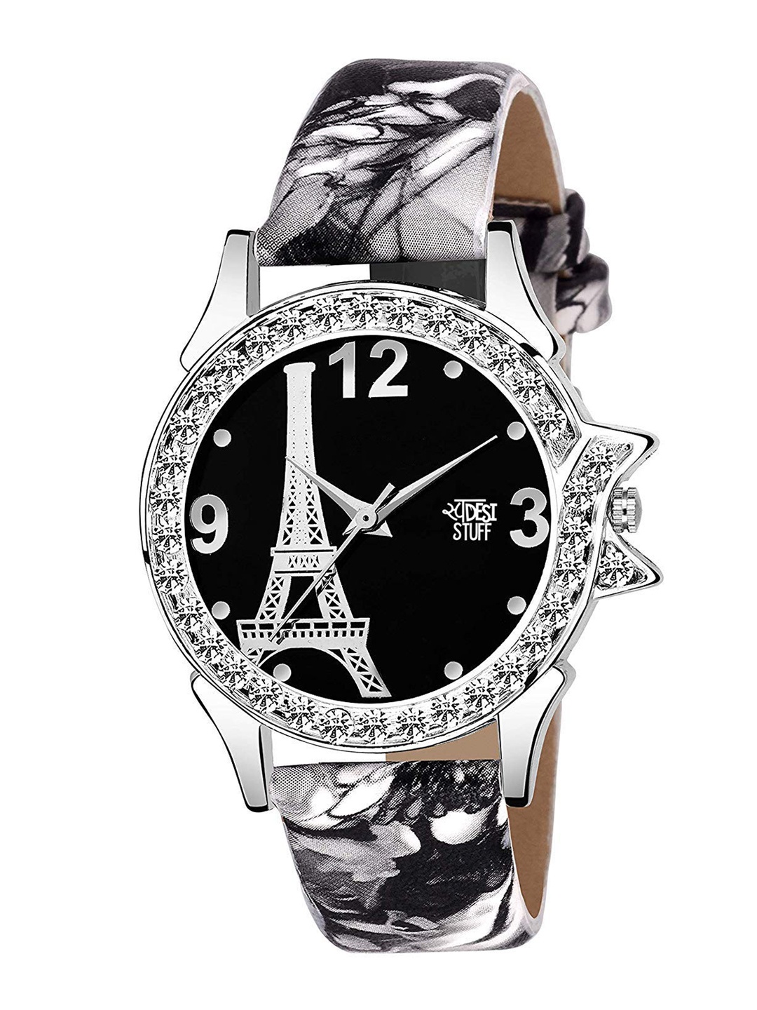

SWADESI STUFF Girls Black Analogue Leather Watch 115 tower black