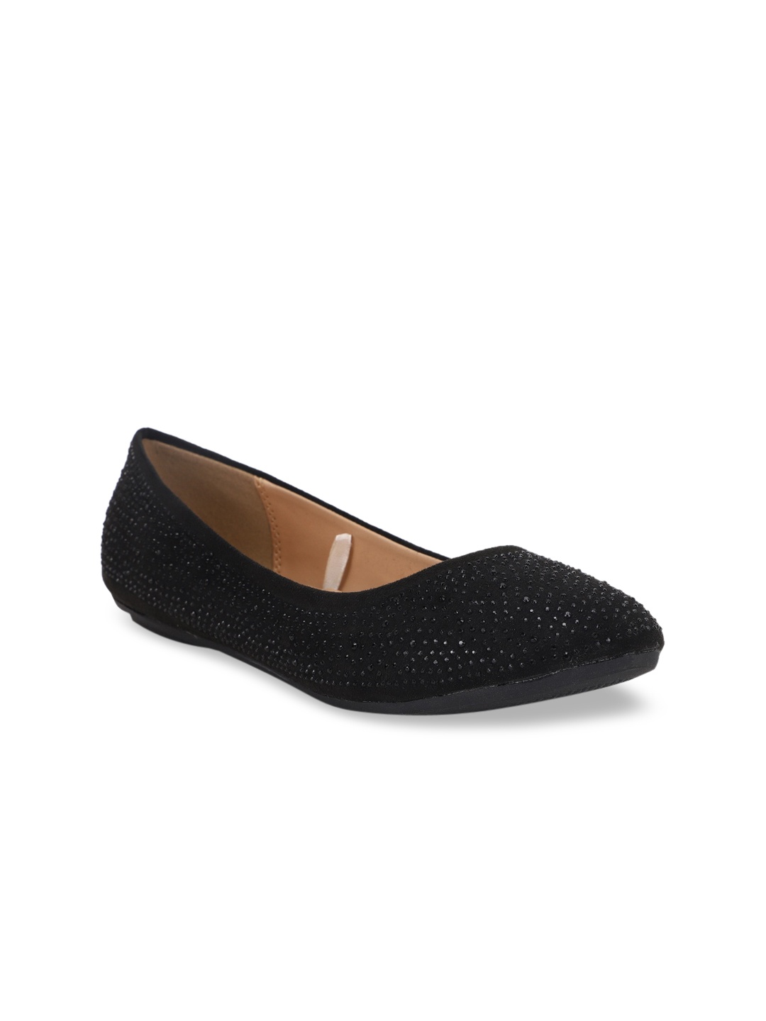

Bata Women Black Embellished PU Ballerinas