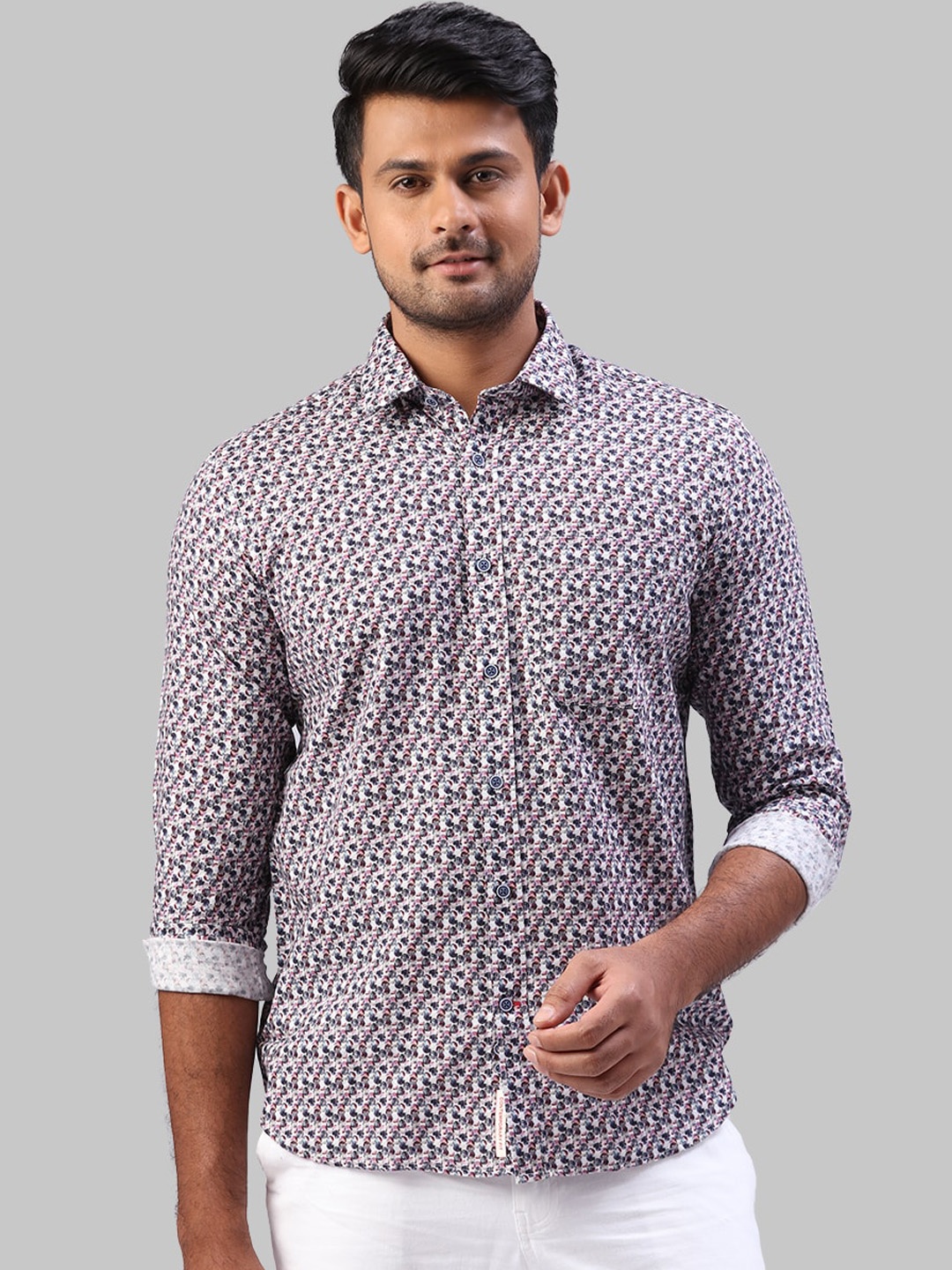 

Ethnix by Raymond Men Violet Regular Fit Printed Casual Shirt