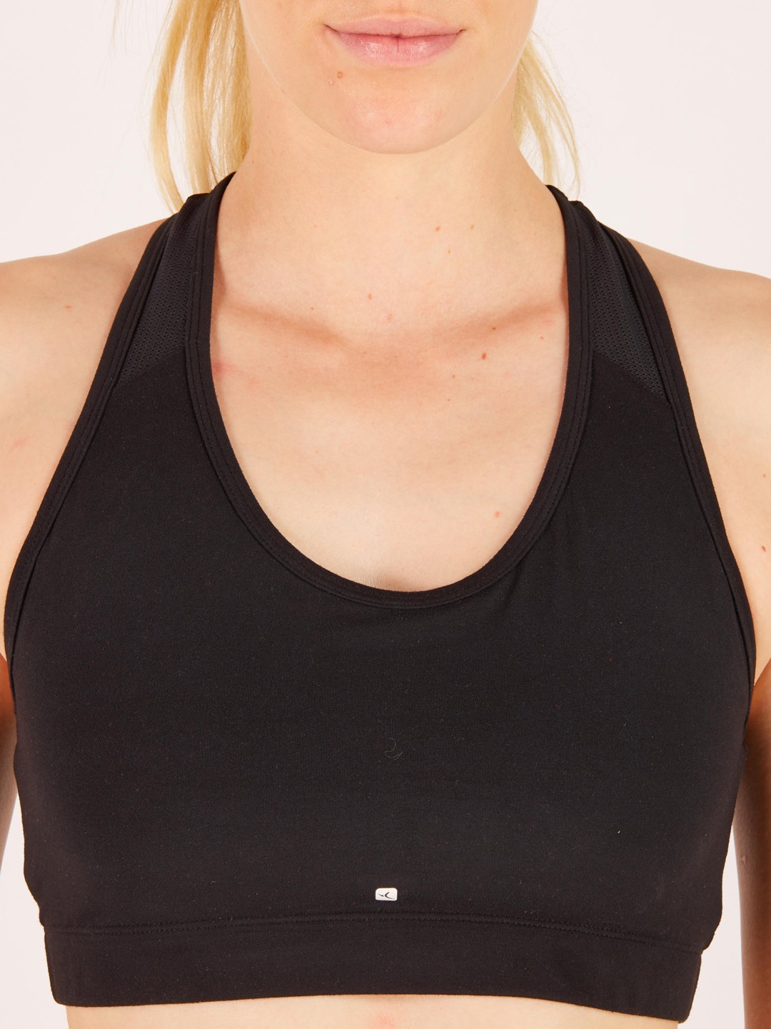 

Domyos By Decathlon Women Black Low Support Padded Sports Bra