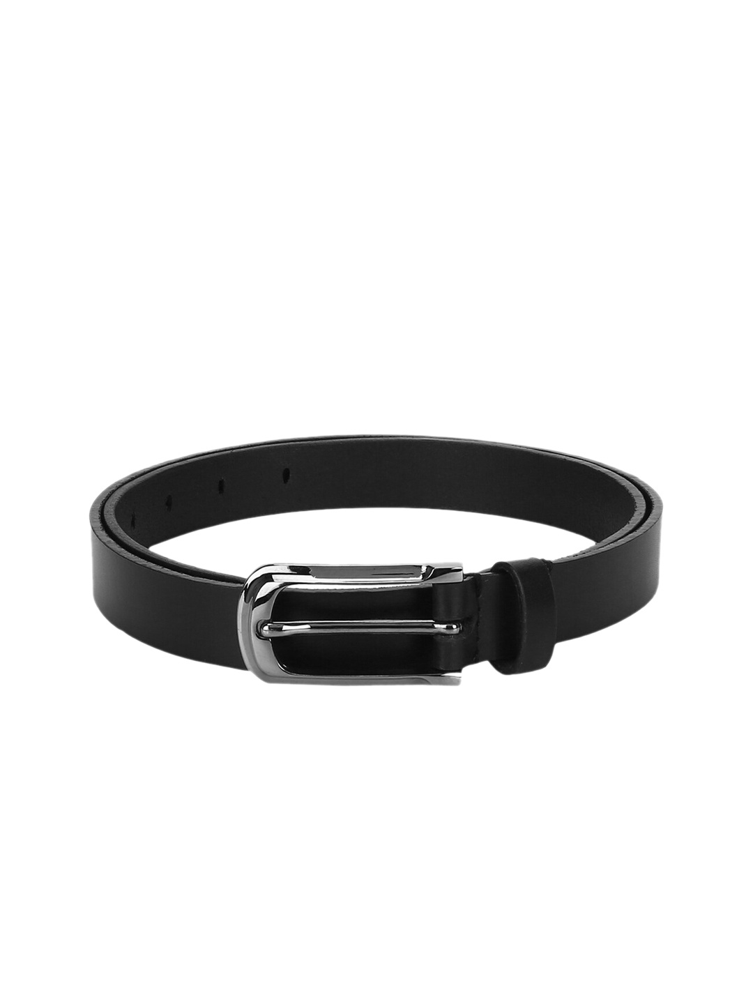 

Aditi Wasan Women Black Solid Leather Belt