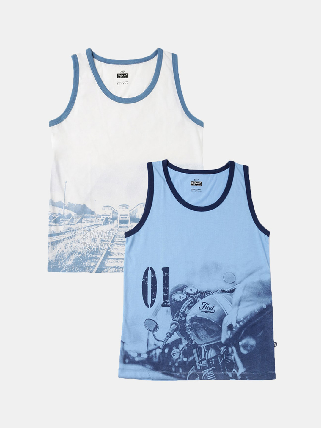 

Dollar Boys Pack of 2 Printed Innerwear Vest, Multi