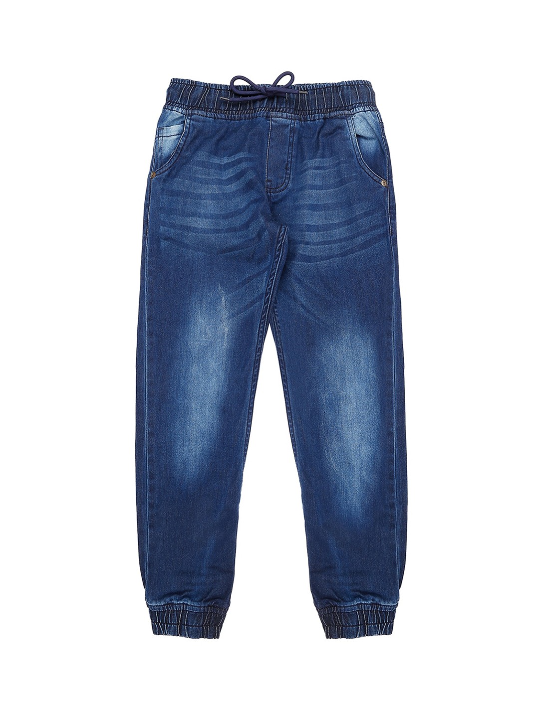 

Pantaloons Junior Boys Navy Blue Jogger High-Rise Clean Look Jeans