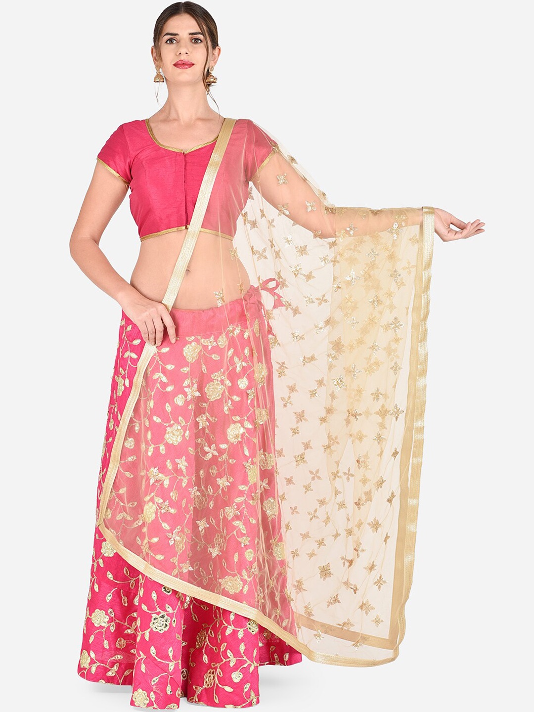 

Dupatta Bazaar Beige Embroidered Dupatta