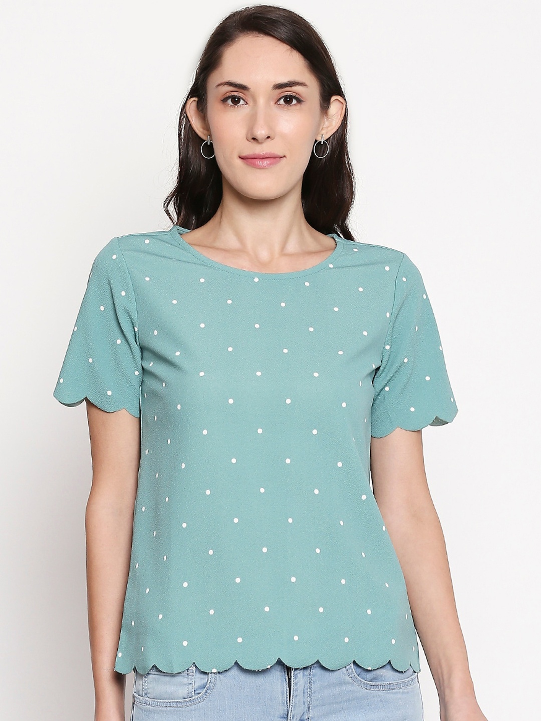 

Honey by Pantaloons Women Green Printed Top