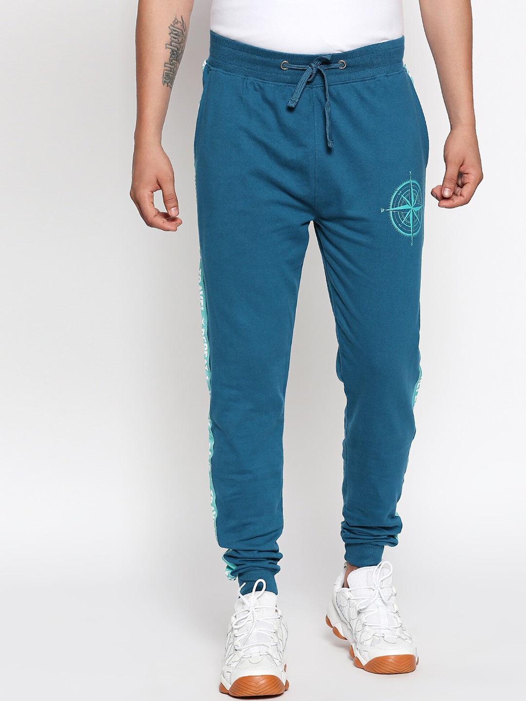

The Souled Store Men Blue Slim-Fit Track Pants, Teal