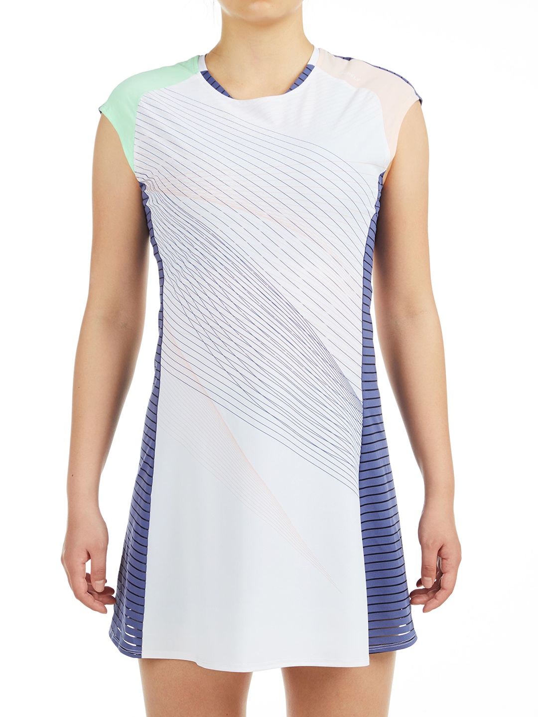 

PERFLY By Decathlon Women White Printed A-Line Badminton Dress