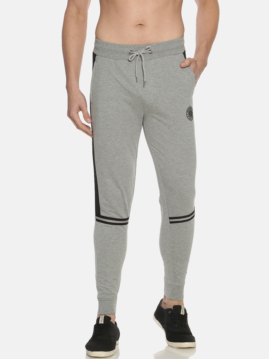 

Dollar Men Grey Melange Solid Track Pant