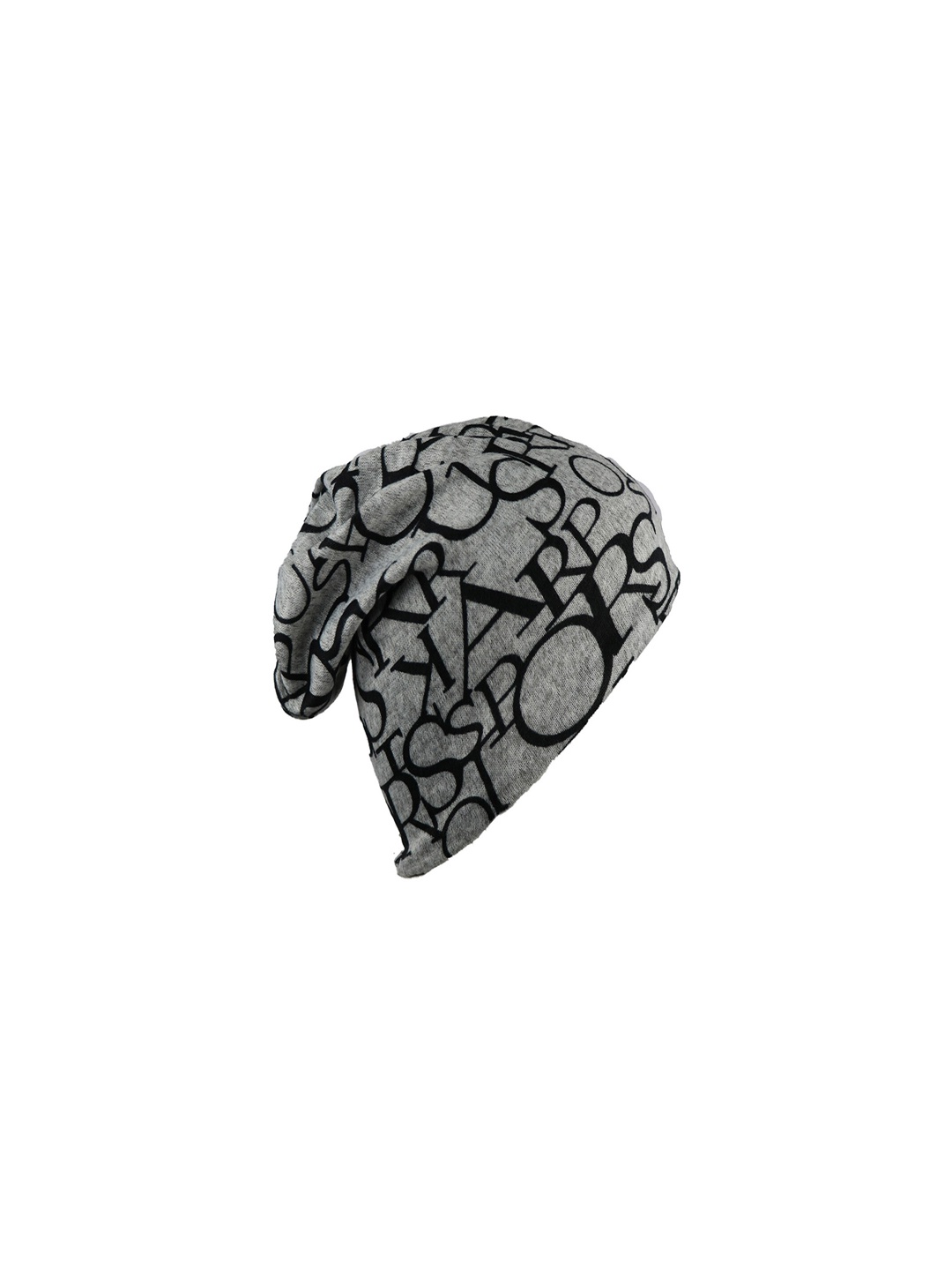 

Bunnywave Unisex Grey & Black Printed Beanie