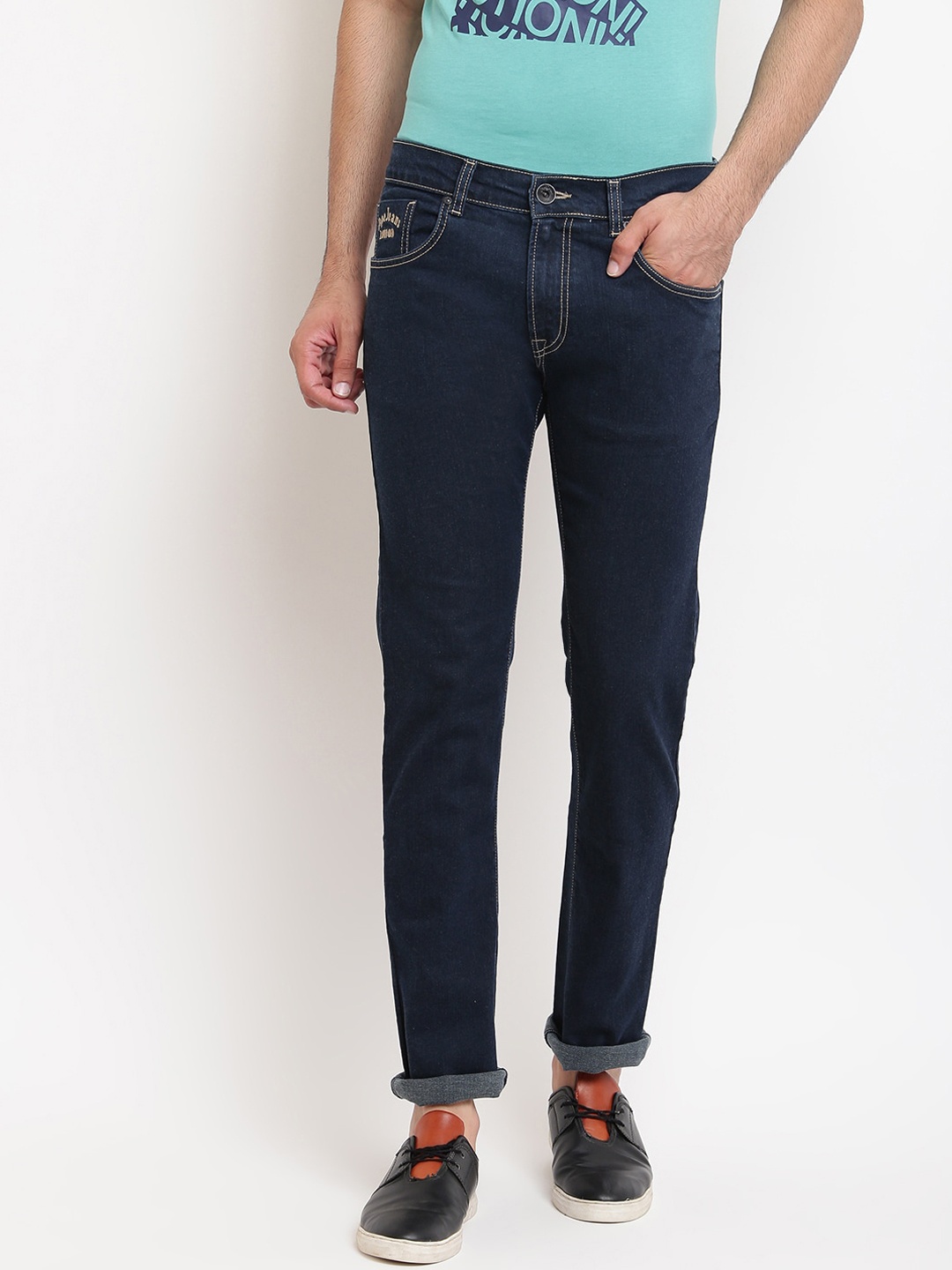 

Pepe Jeans Men Blue Regular Fit Mid-Rise Clean Look Jeans