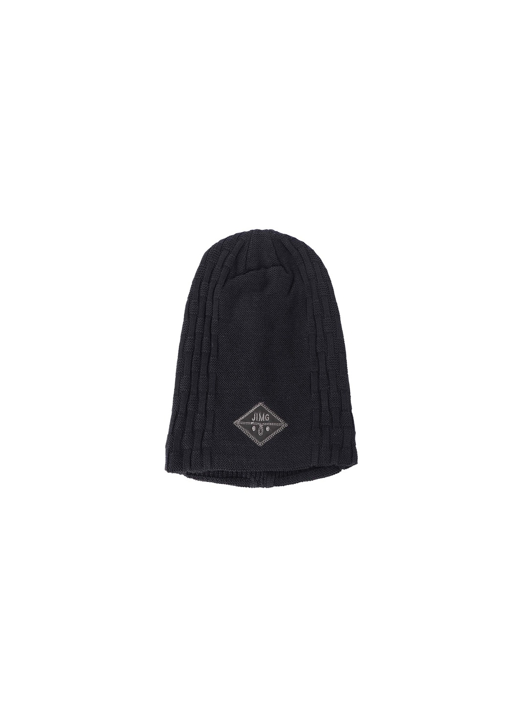 Bunnywave Unisex Navy Blue Self Design Beanie