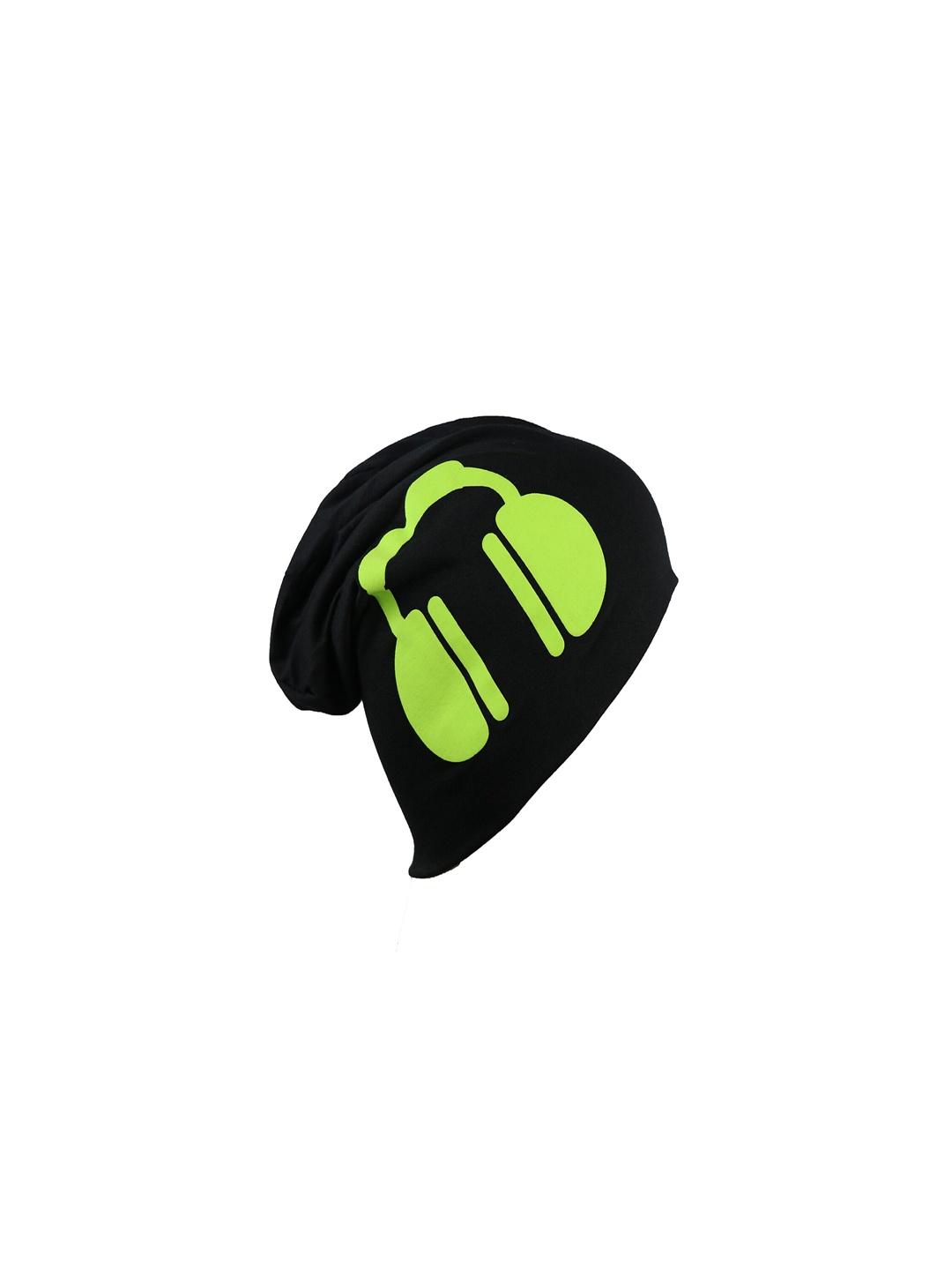 

Bunnywave Unisex Black & Green Self Design Beanie
