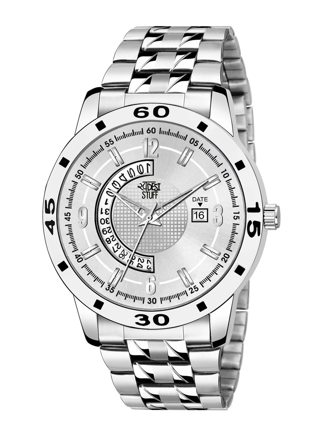 SWADESI STUFF Boys Silver-Toned Analogue Watch