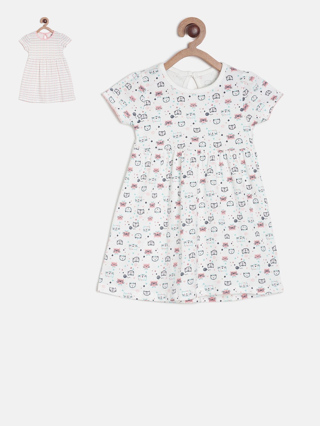 MINI KLUB Girls Multicoloured Printed A-Line Dress, Multi
