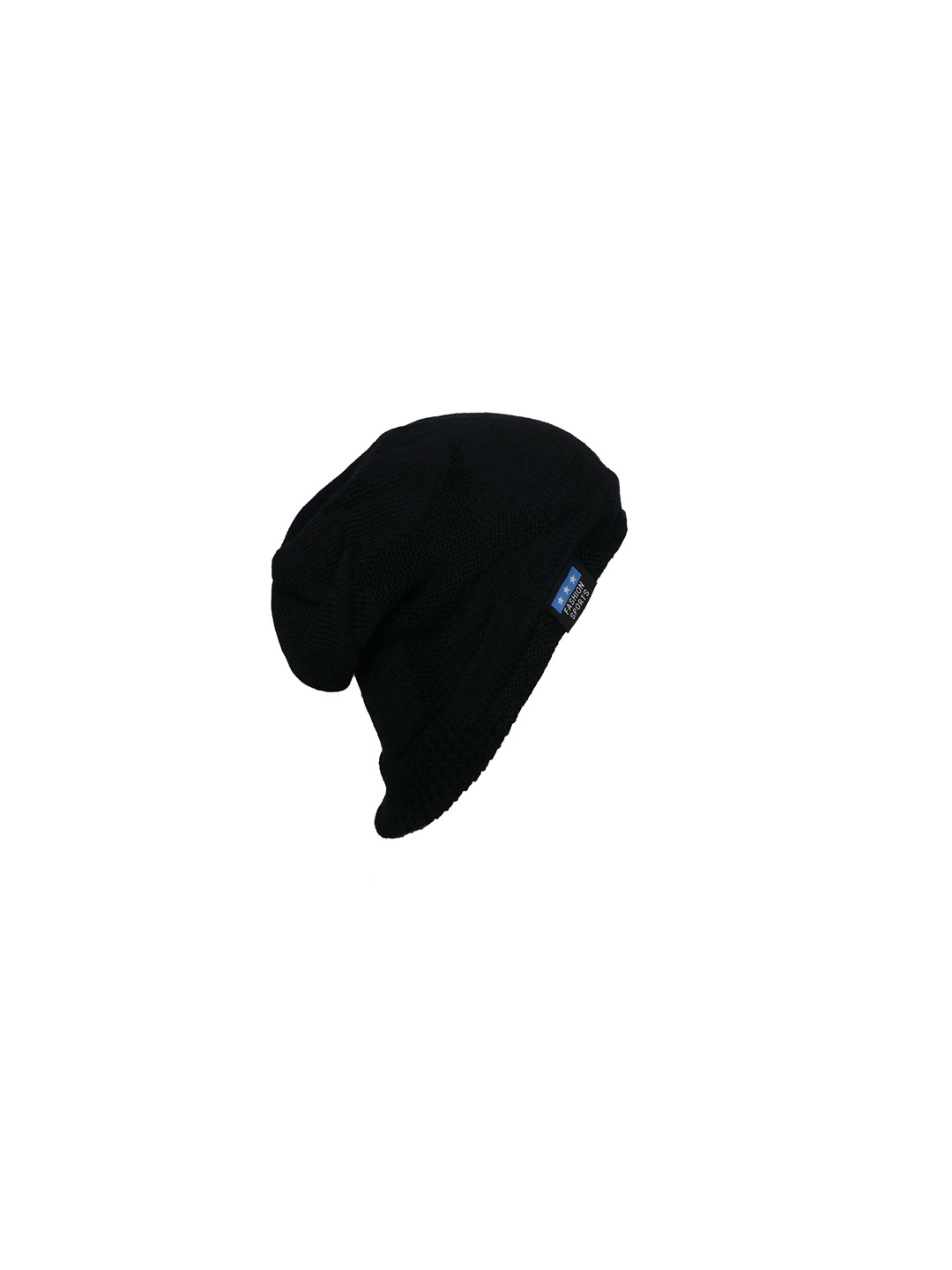 

Bunnywave Unisex Black Self Design Beanie
