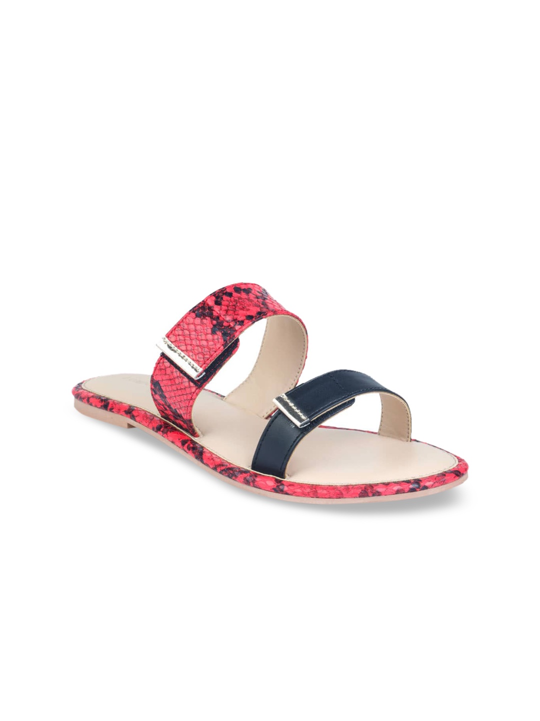 

London Rag Women Red & Black Open Toe Flats