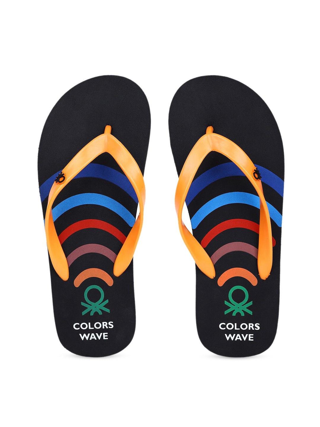 

United Colors of Benetton Men Multicoloured Printed Thong Flip-Flops, Multi