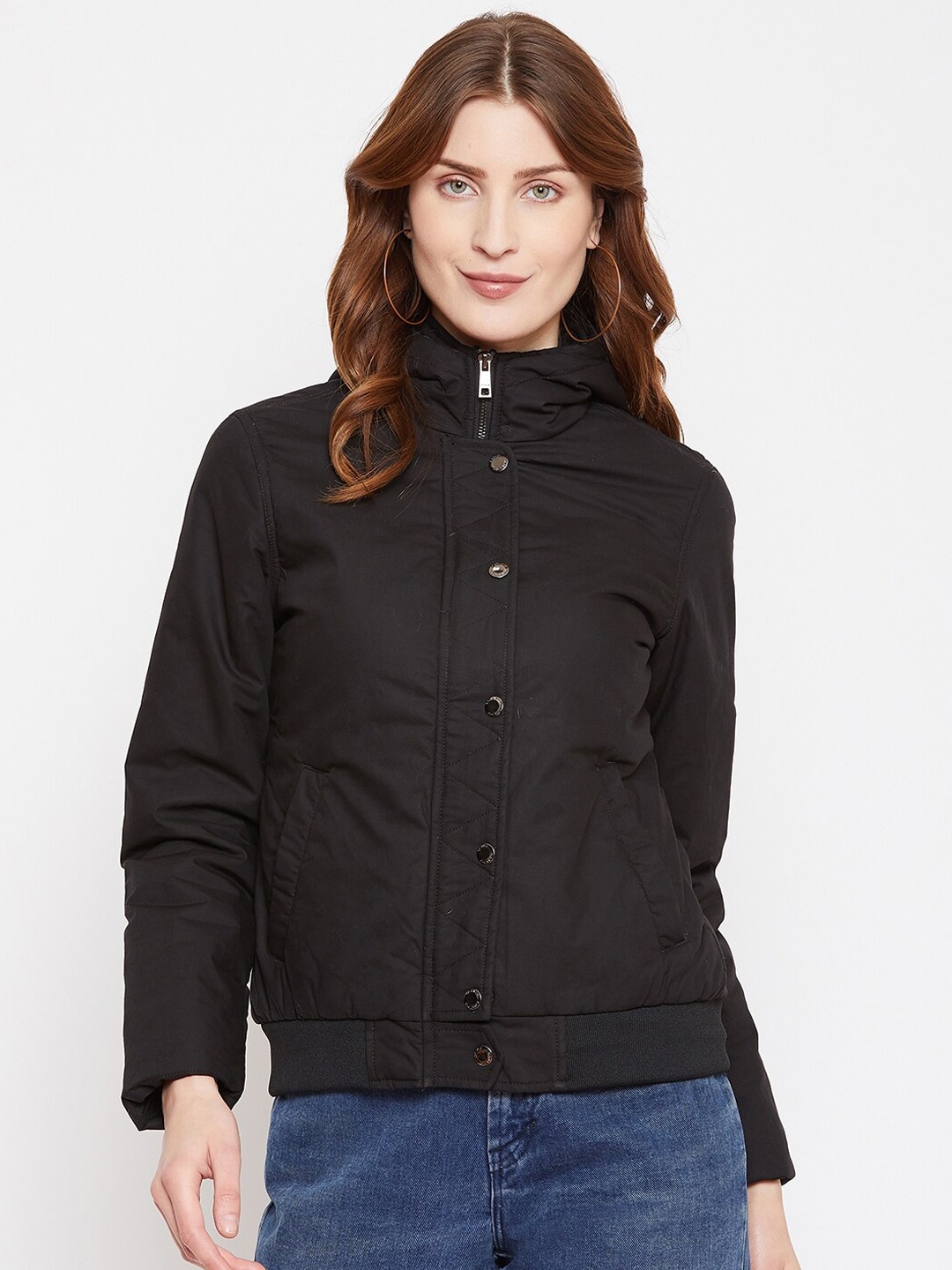 

Octave Women Black Solid Tailored Jacket