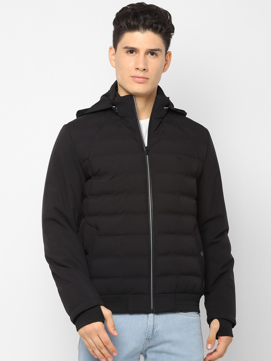 

Allen Solly Men Black Solid Padded Jacket