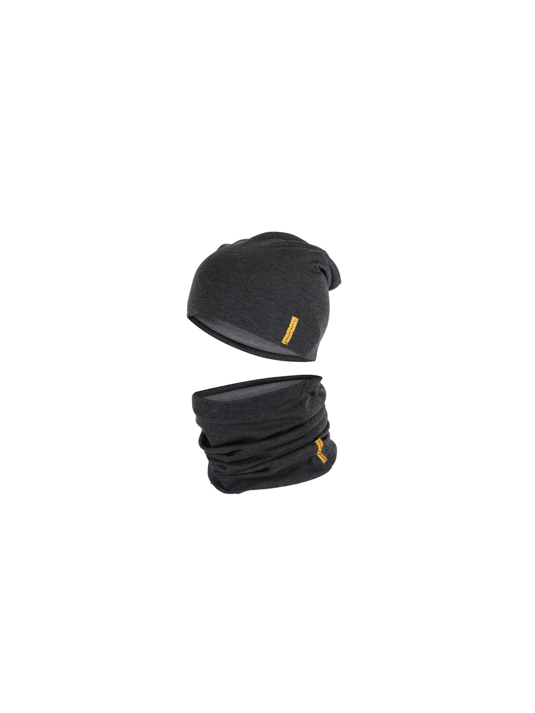 

FabSeasons Unisex Set Of 2 Charcoal Grey Solid Beanie & Balaclava
