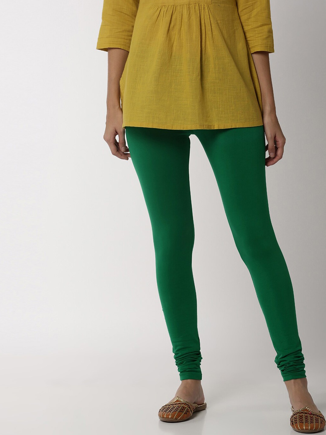 

Soch Women Green Solid Churidar