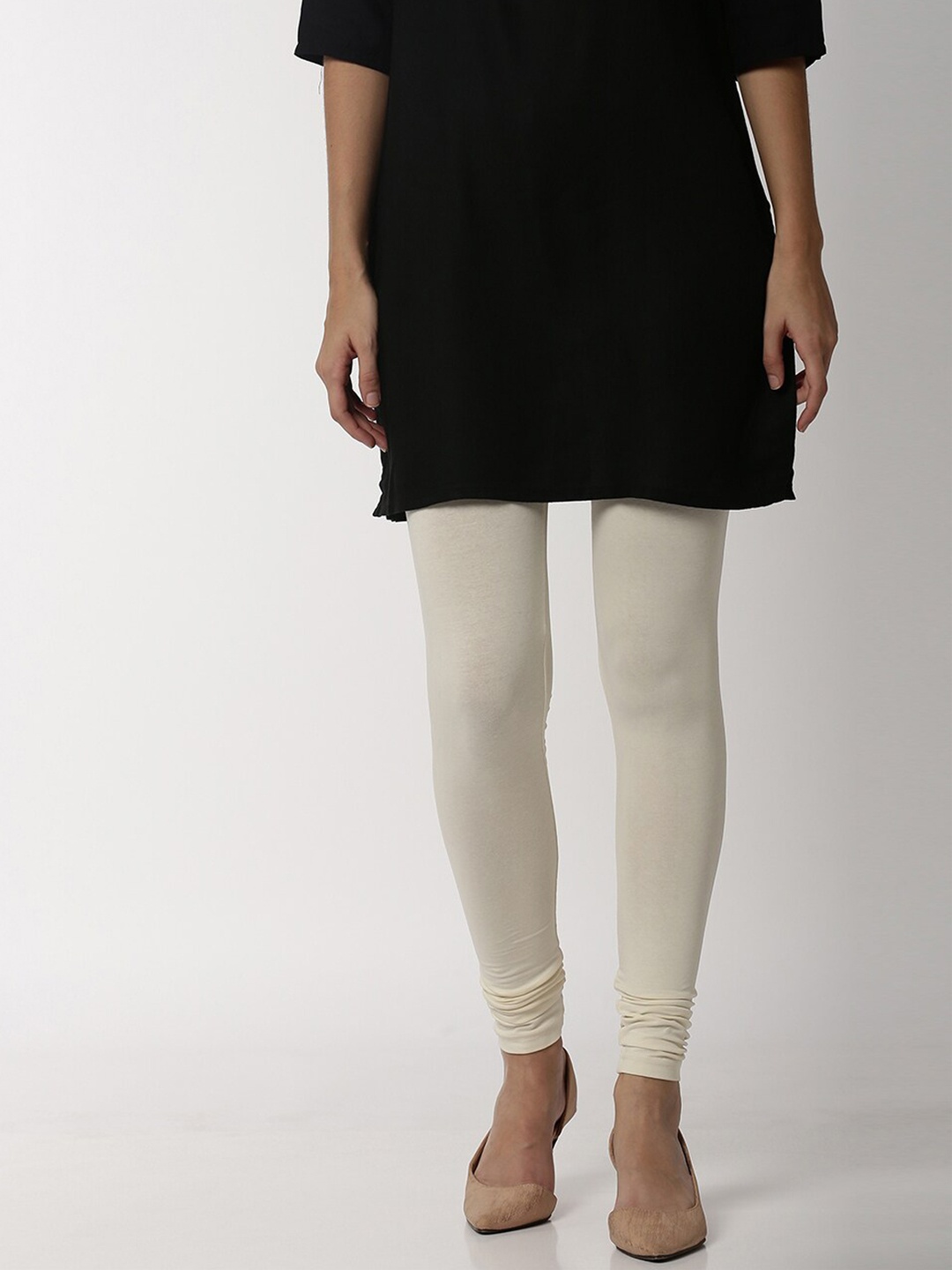 

Soch Women Cream Solid Churidar