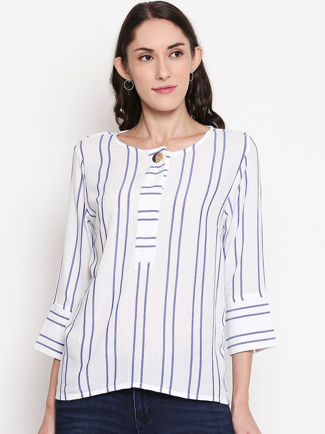 

Honey by Pantaloons White Striped Tunic