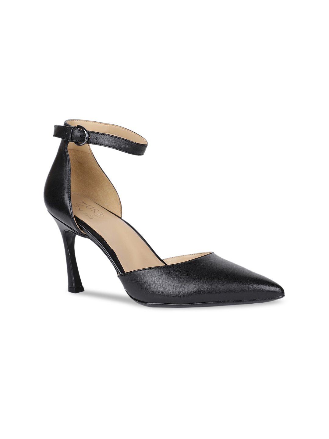 

Naturalizer Women Black Solid Leather Pumps