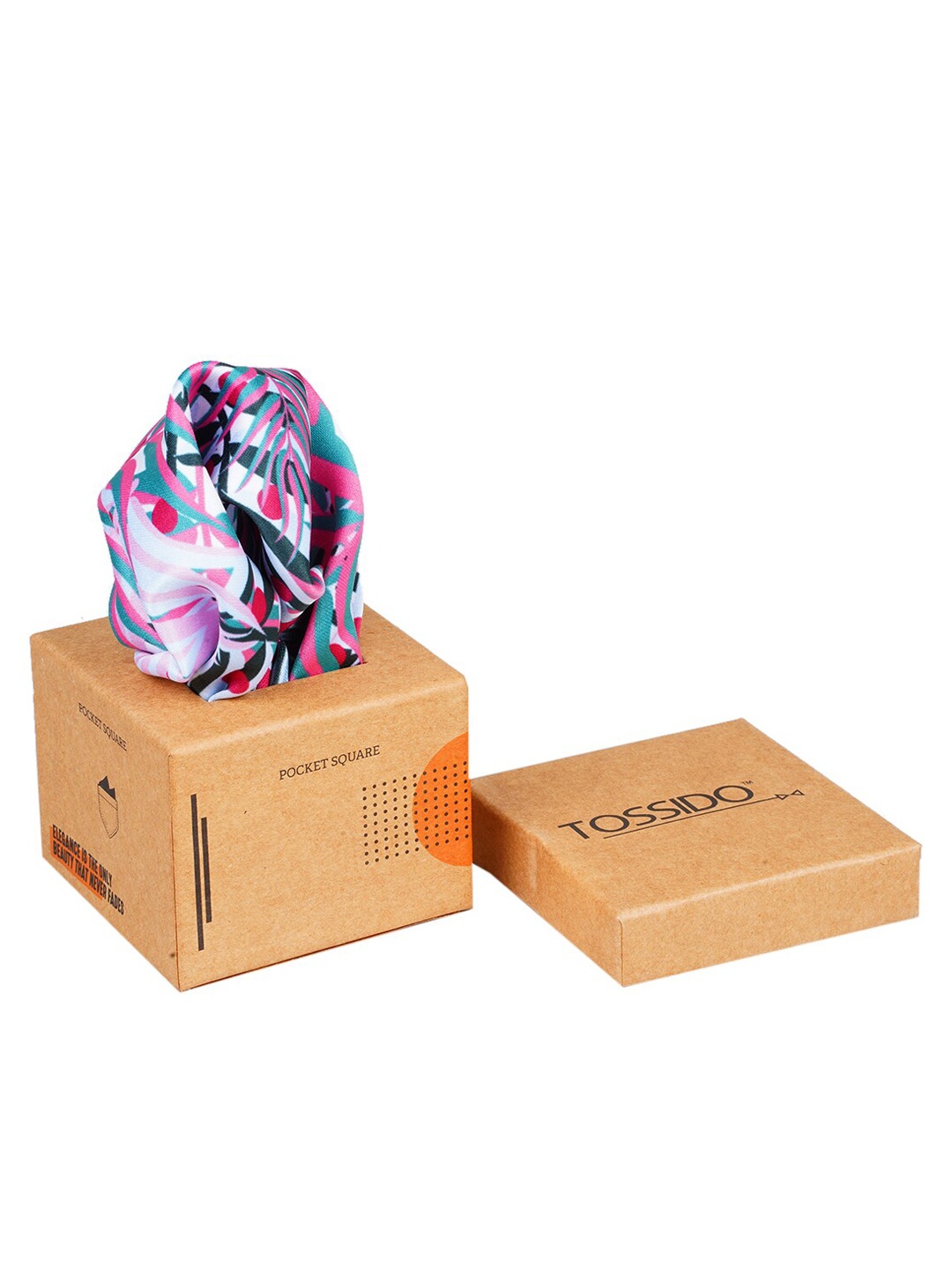 

Tossido Pink & Blue Printed Pocket Square, Purple