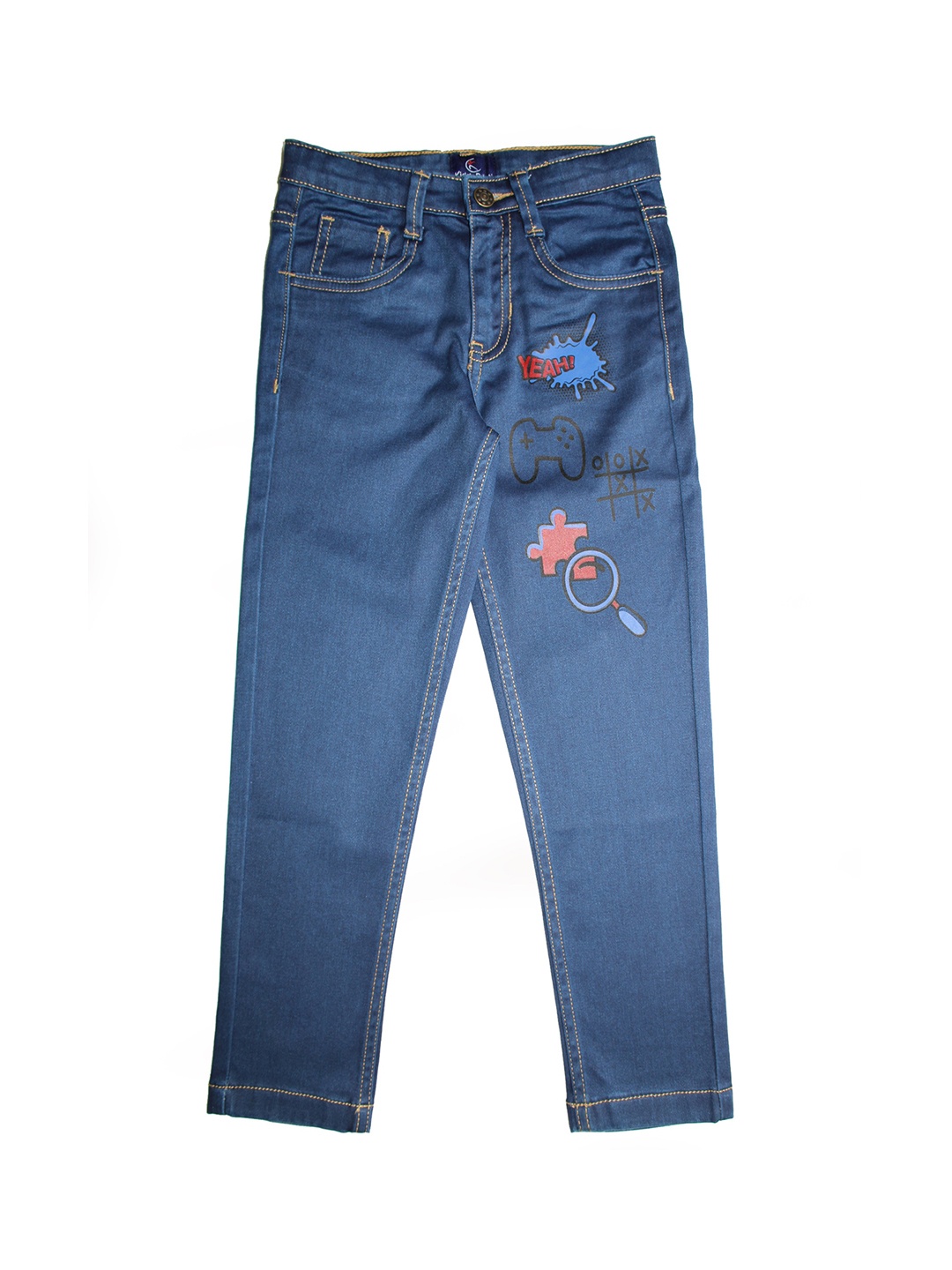

KiddoPanti Boys Blue Regular Fit Jeans