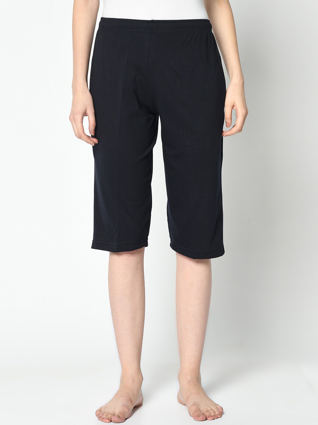

MACK JONNEY Women Navy Blue Solid Lounge Shorts